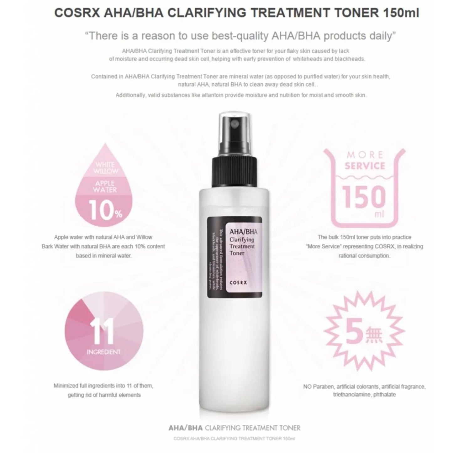 COSRX AHA BHA Clarifying Treatment Toner 150ml