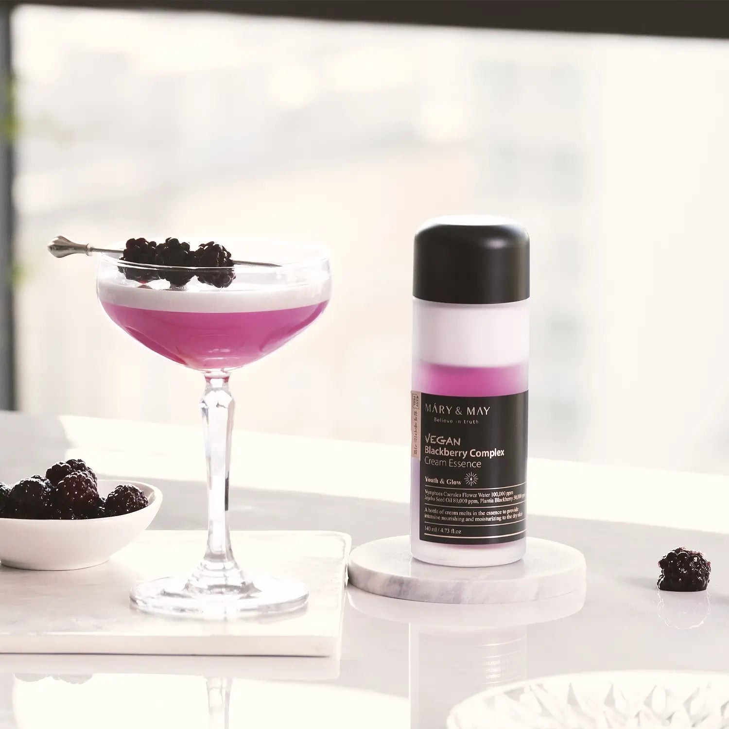 Mary&May Vegan Blackberry Complex Cream Essence 140ml-SKEEN