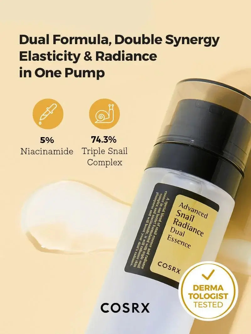 COSRX Advanced Snail Radiance Dual Essence 80ml-SKEEN
