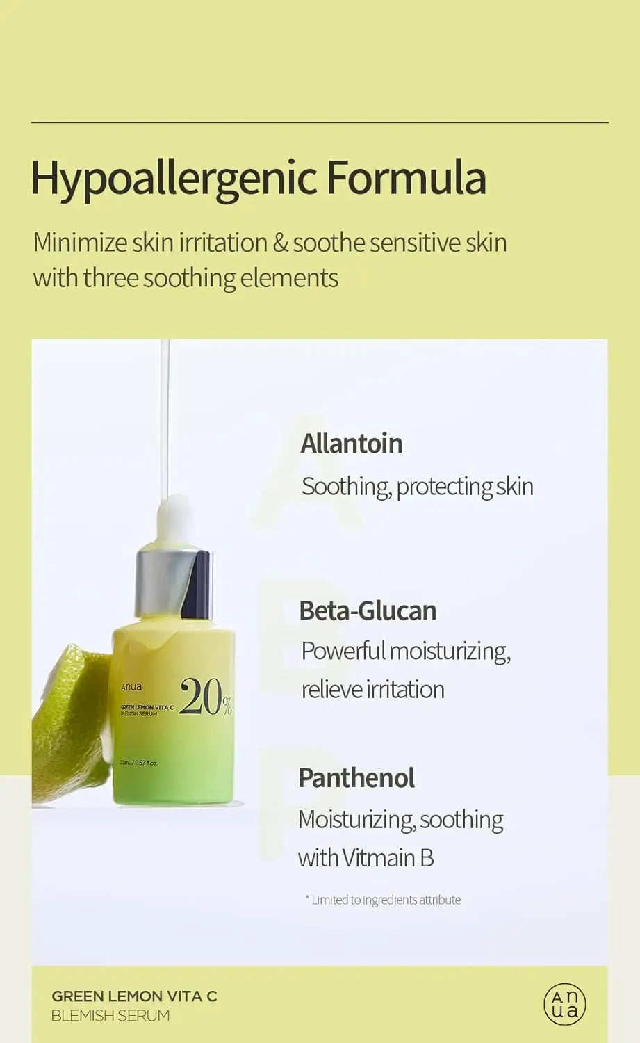 ANUA Green Lemon Vitamin C Blemish Serum 20g-SKEEN