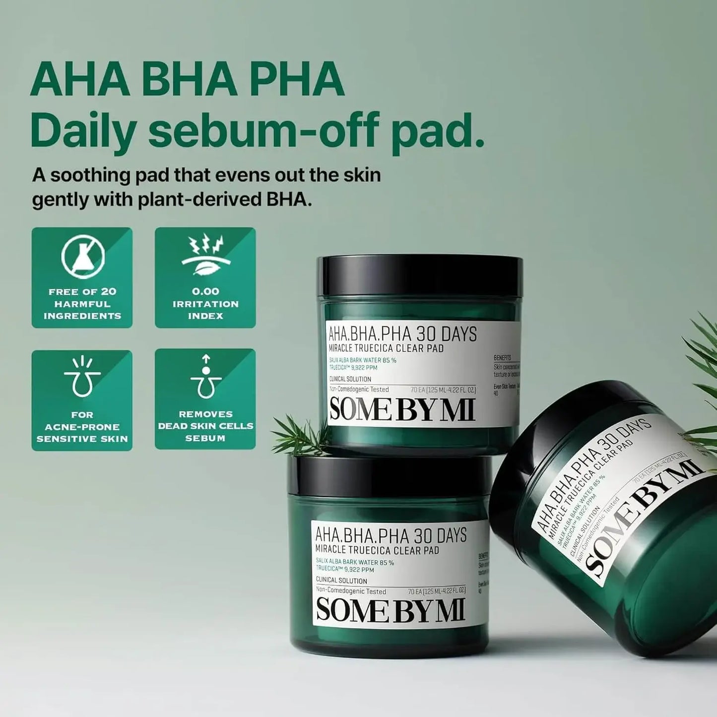 SOMEBYMI AHA-BHA-PHA 30 days Miracle Truecica Clear Pad 70pcs -125ml-SKEEN