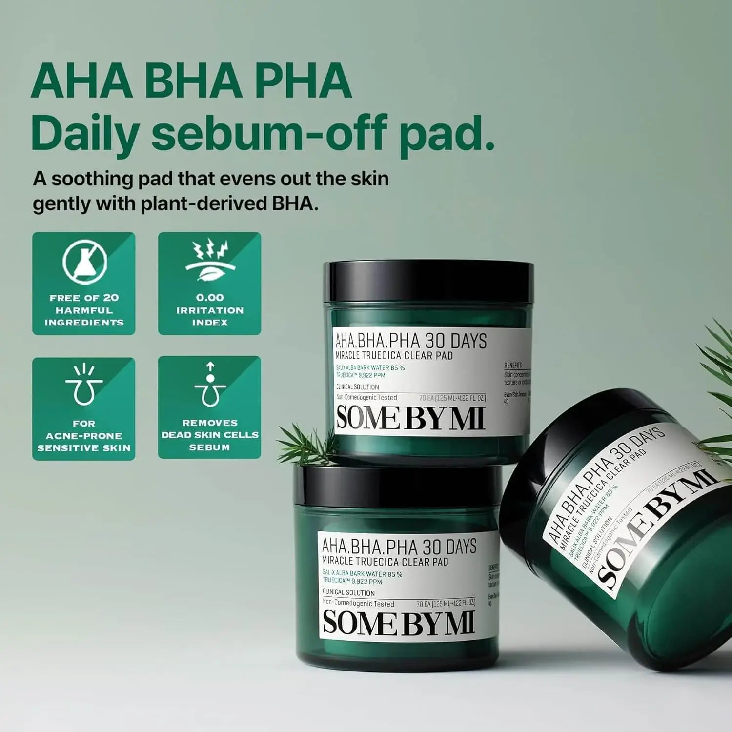 SOMEBYMI AHA-BHA-PHA 30 days Miracle Truecica Clear Pad 70pcs -125ml-SKEEN
