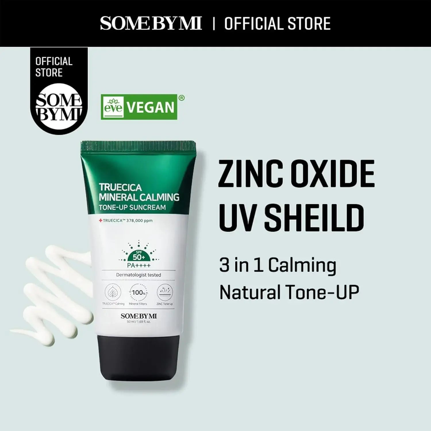SOMEBYMI Truecica Mineral Calming Suncream 50ml-SKEEN