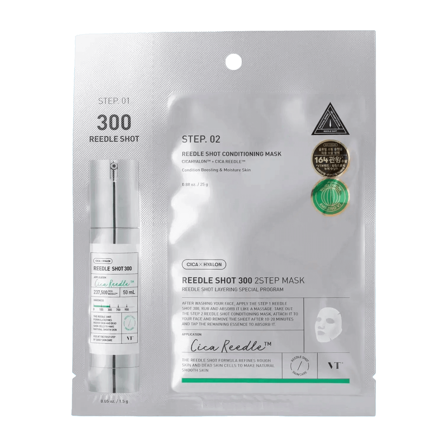 VT Cosmetics Mild Reedle Shot 700 2-step Mask 1.5g + 25g-SKEEN