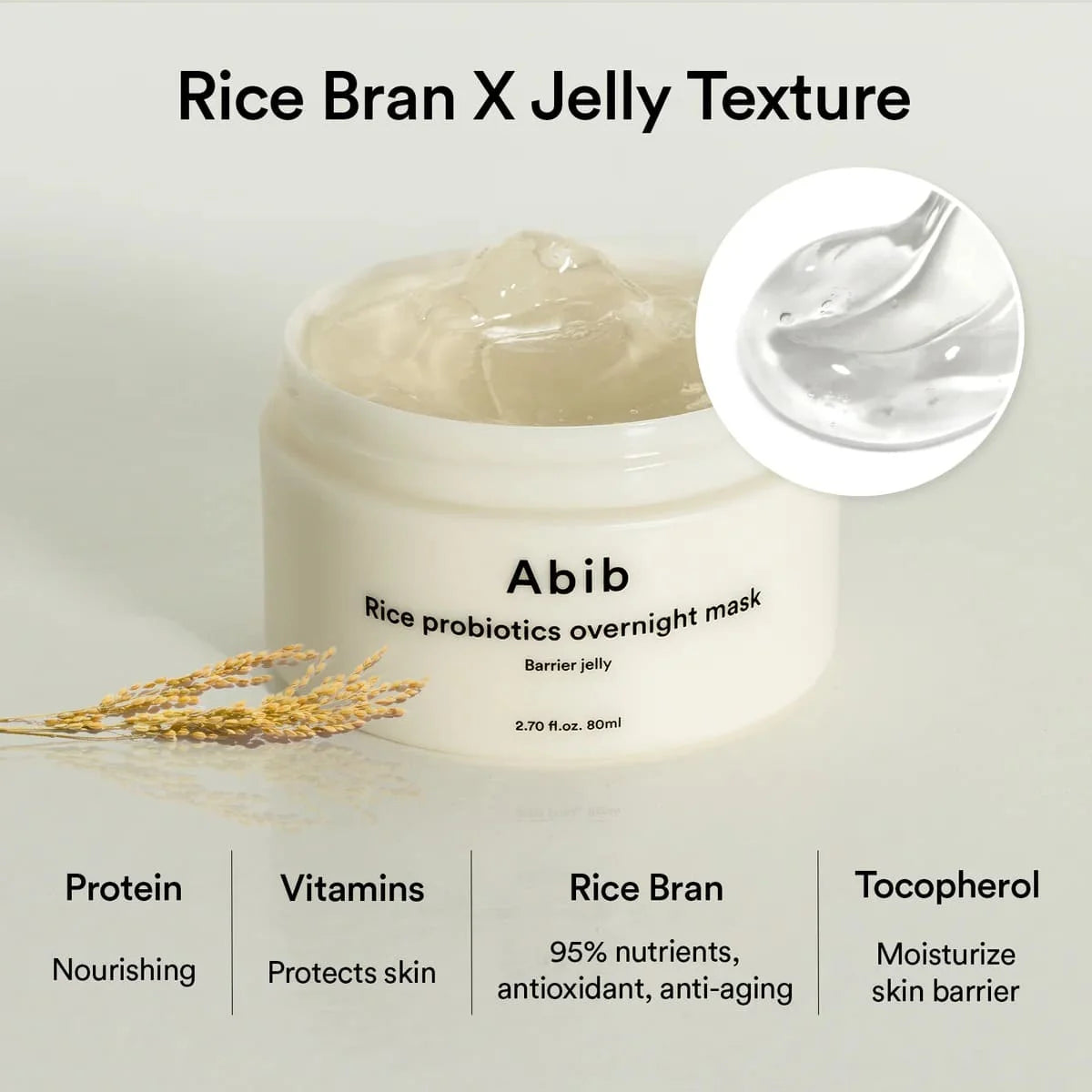 ABIB Rice Probiotics Overnight Mask Barrier Jelly 80ml