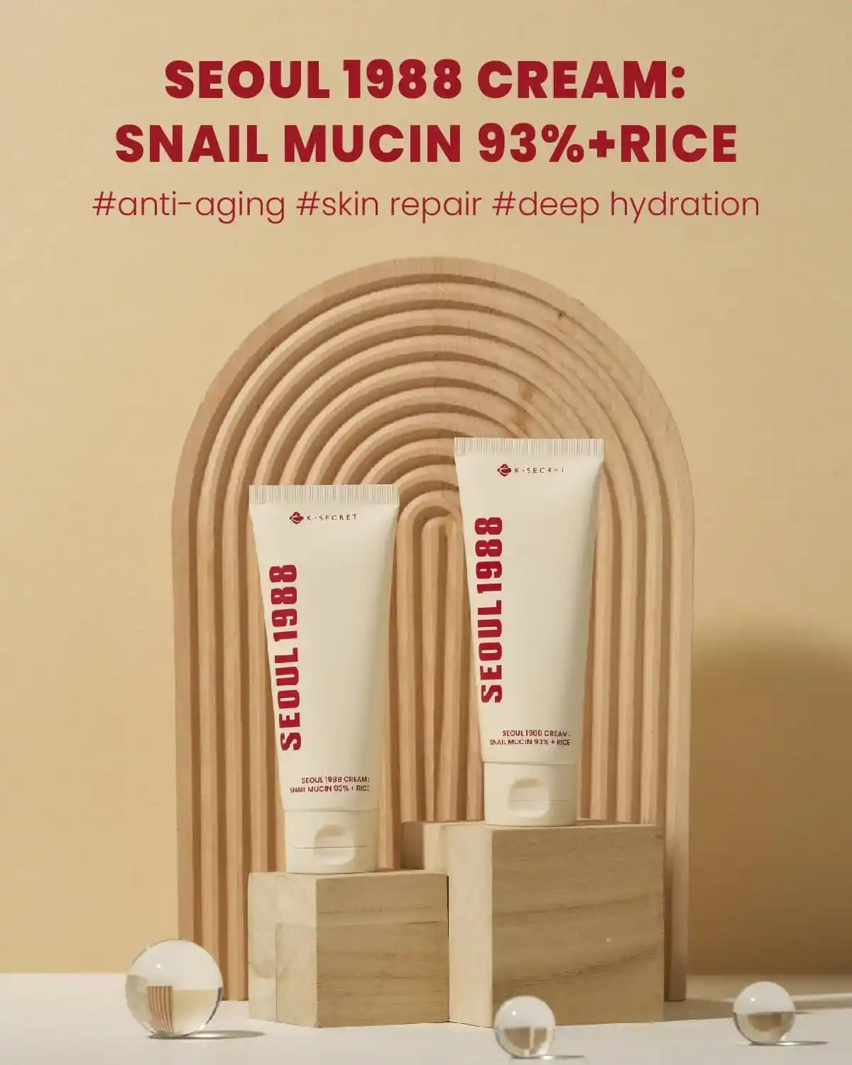 K-SECRET SEOUL 1988 Κρέμα: Βλεννίνη σαλιγκαριού 93% + Ρύζι 100ml