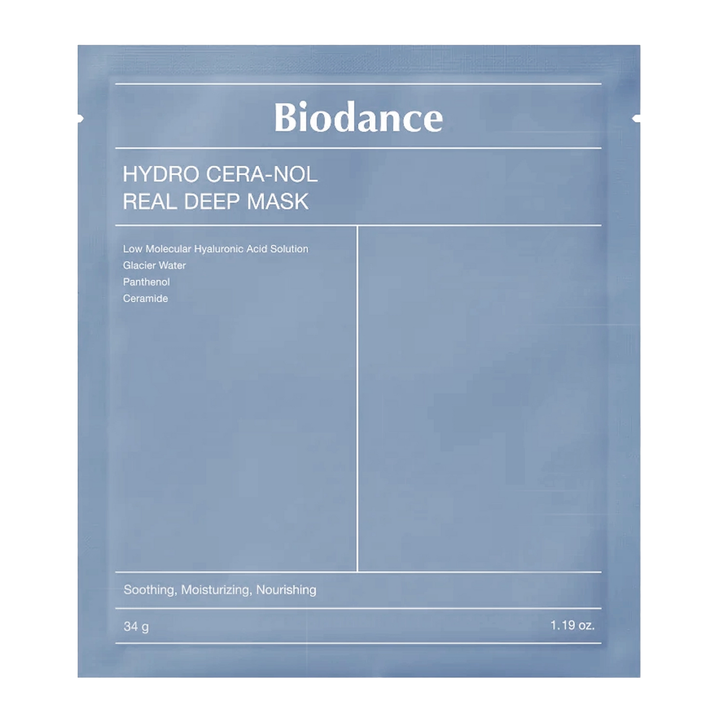 Biodance Hydro Cera-nol Real Deep Face Mask - Moisturizing with Collagen 1pc
