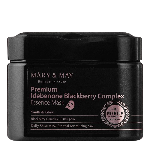 Mary & May Premium Idebenon Blackberry Complex Essence Mask 20pcs