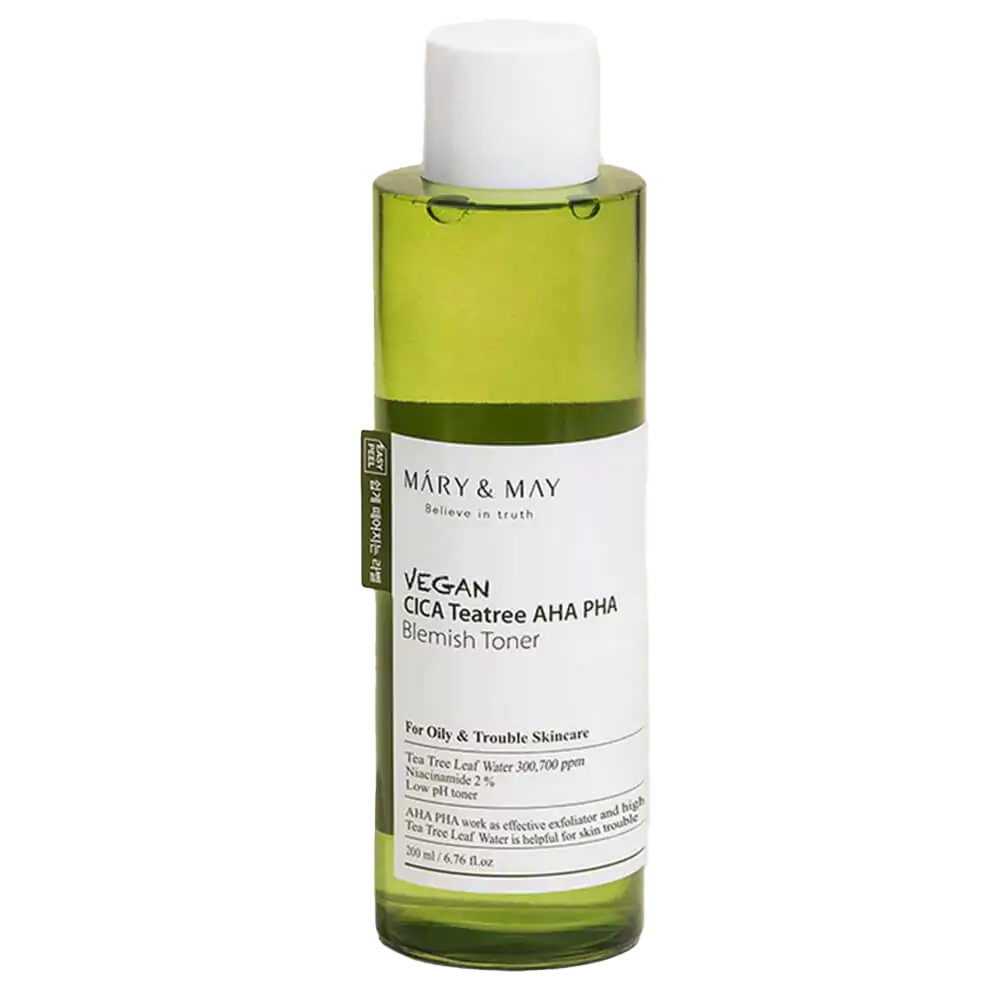 MARY&amp;MAY Vegan CICA Tea Tree AHA PHA Toner Υγρό Τόνωσης 200ml