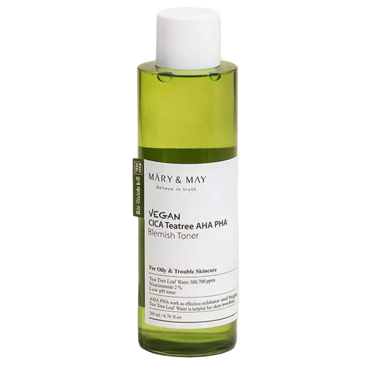 MARY&MAY Vegan CICA Tea Tree AHA PHA Toner 200ml