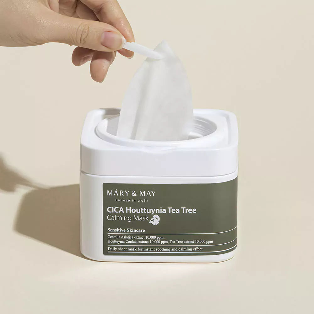 MARY&MAY CICA Houttuynia Tea Tree Calming Sheet Masks 30pcs
