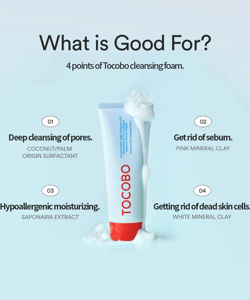 TOCOBO Αφρός Καθαρισμού Αργιλό Καρύδας 150ml