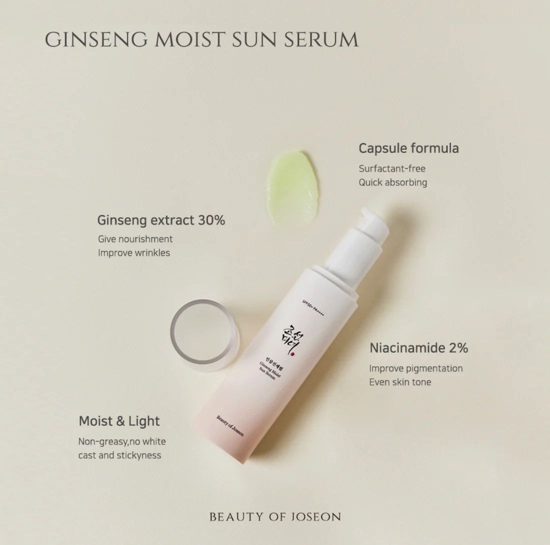 BEAUTY OF JOSEON Ginseng Moist Sun Serum SPF50 Sunscreen 50ml-SKEEN