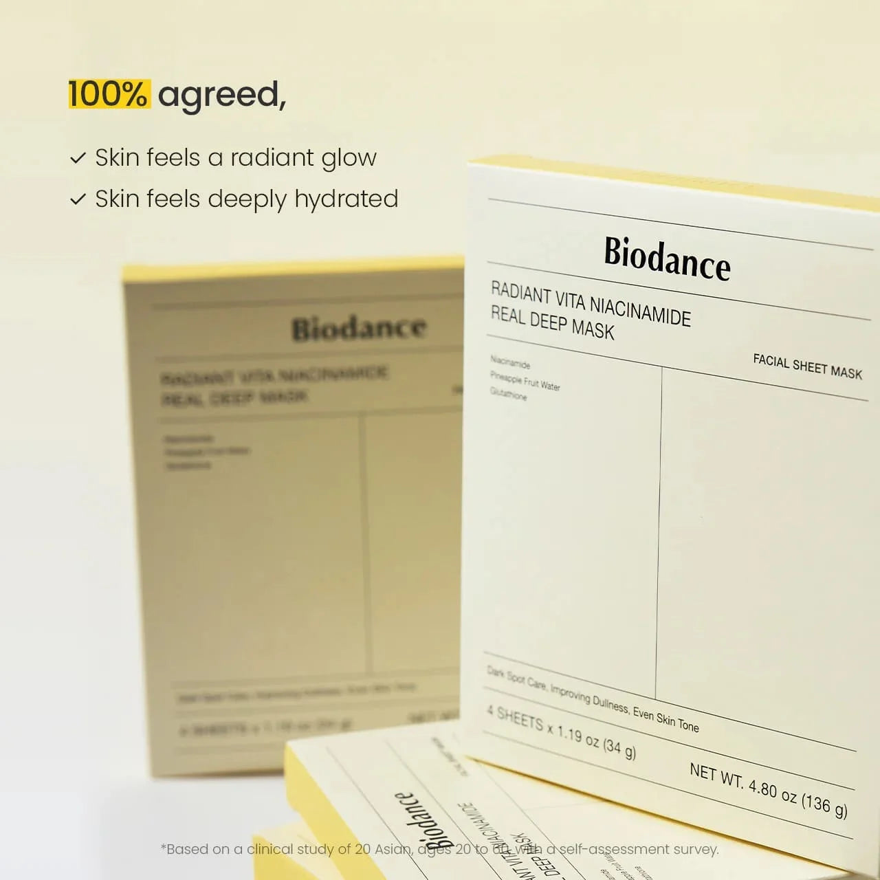 BIODANCE  Radiant Vita Niacinamide Real Deep Mask 34g
