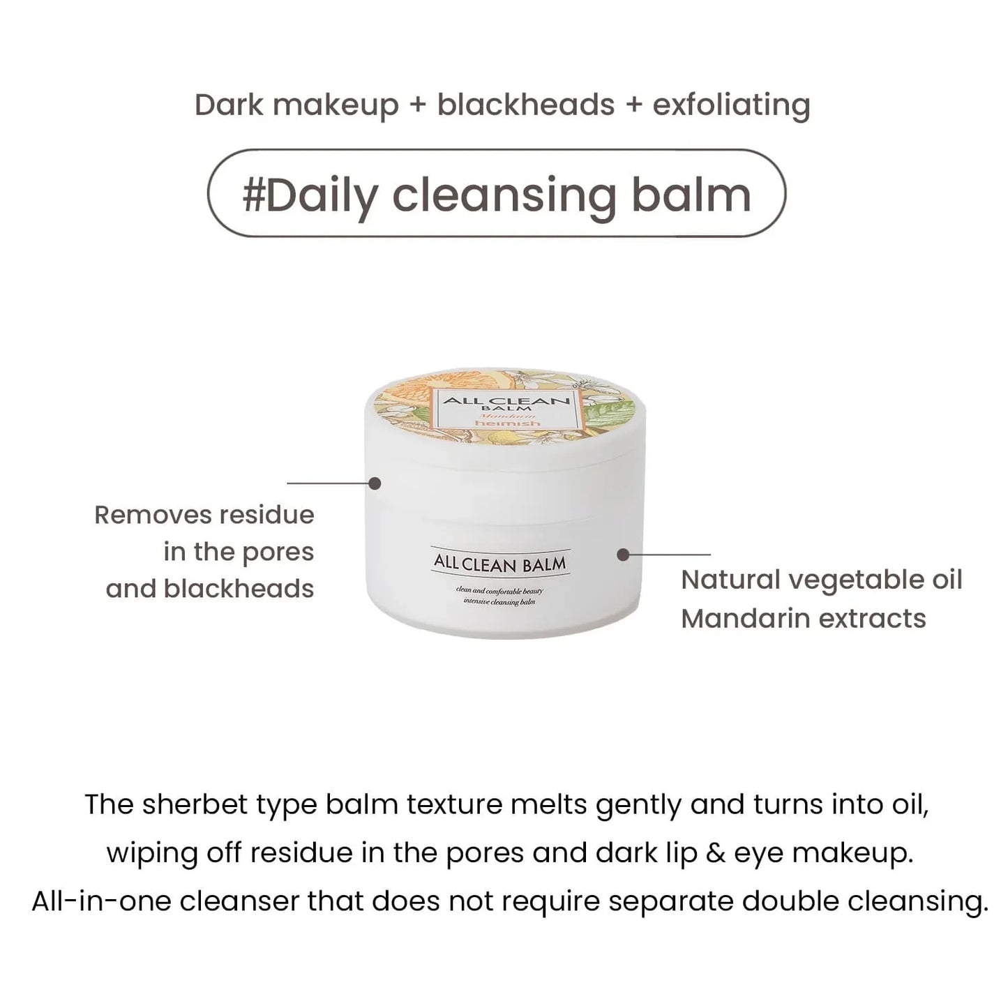 Heimish All Clean Cleansing Balm Mandarin 120ml