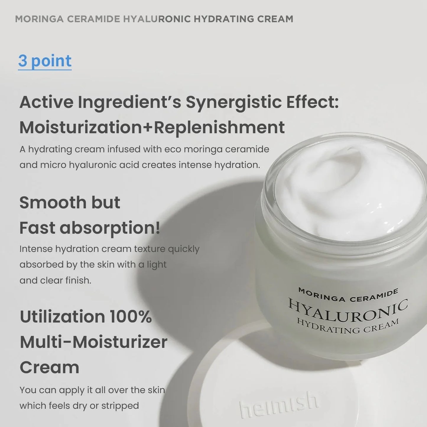 Heimish Moringa Ceramide Hyaluronic Hydrating Cream 50ml