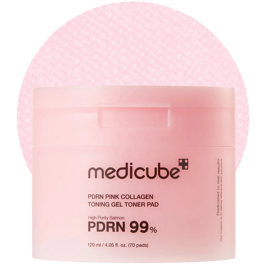 MEDICUBE PDRN Pink Cοllagen Toning Gel Toner Pads 120ml -70pcs