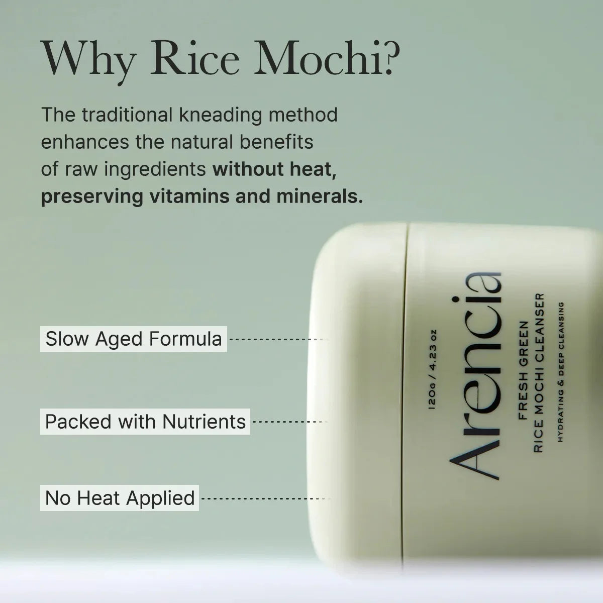 ARENCIA Fresh Green Rice Mochi Cleanser 120g