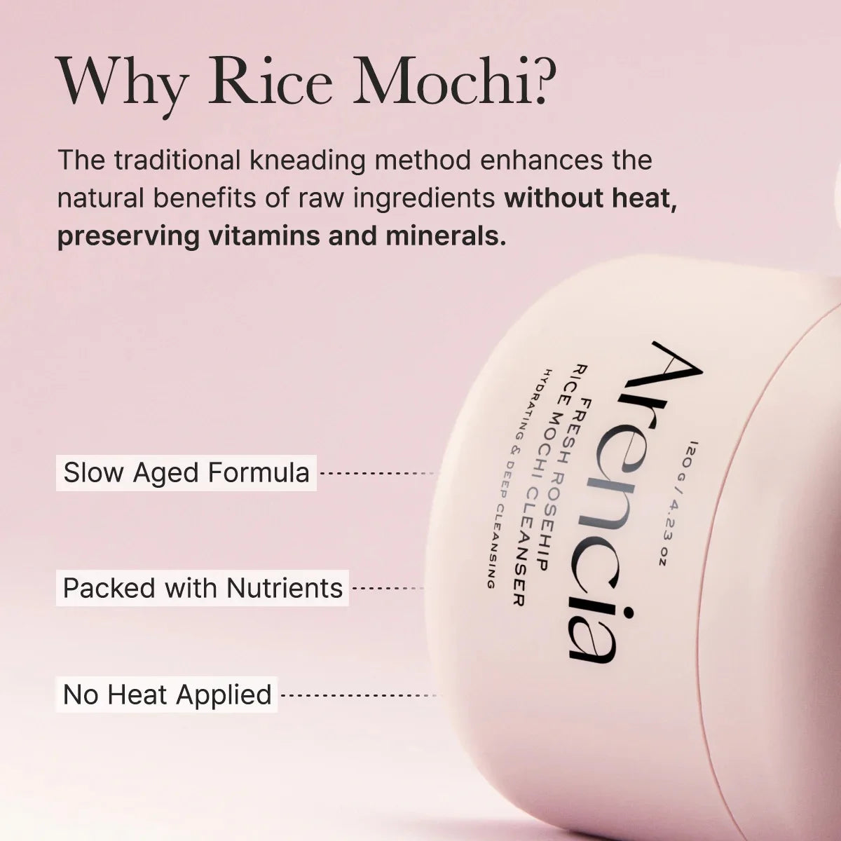 ARENCIA Fresh Rosehip Rice Mochi Cleanser 120g