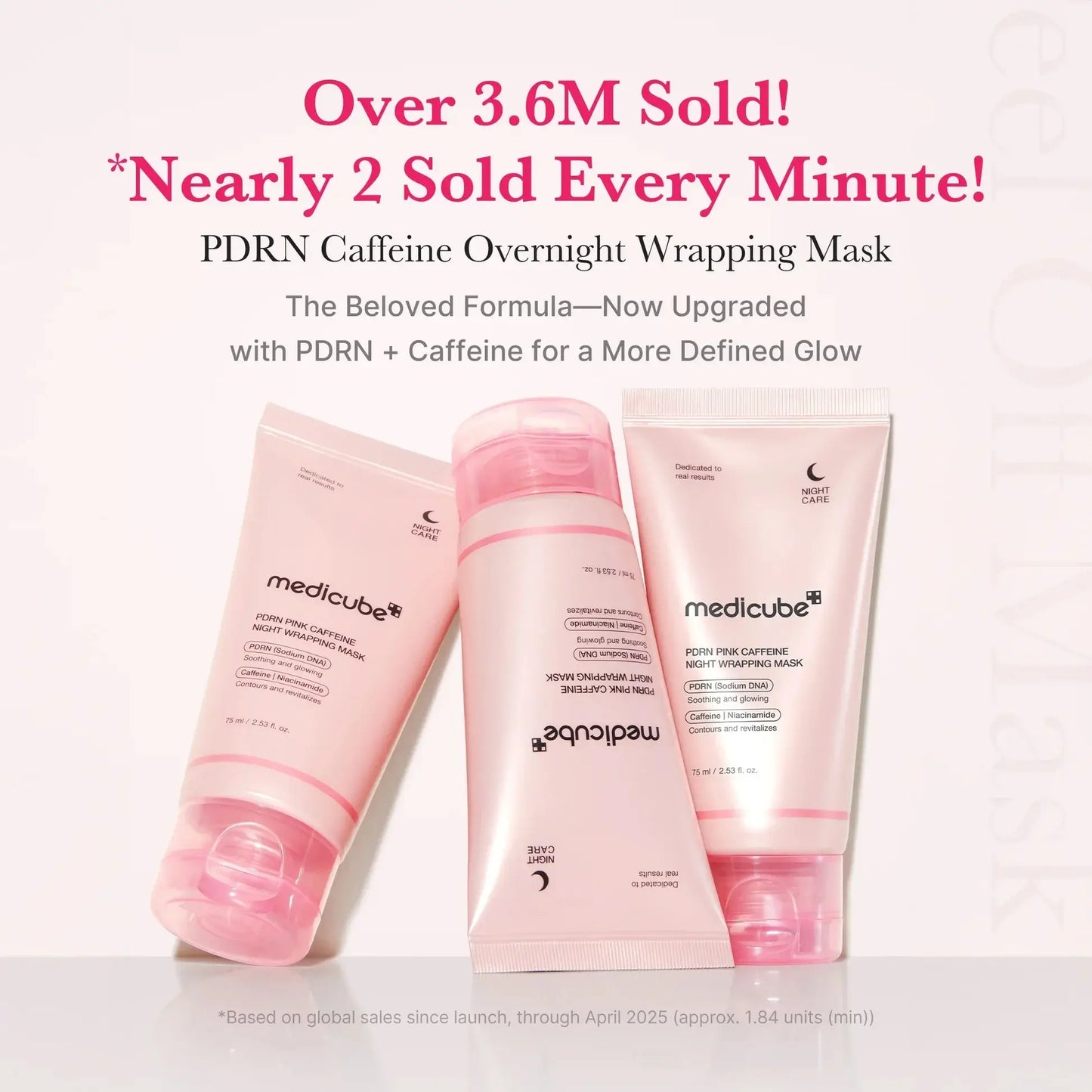 MEDICUBE PDRN Pink Caffeine Overnight Wrapping Mask 75ml