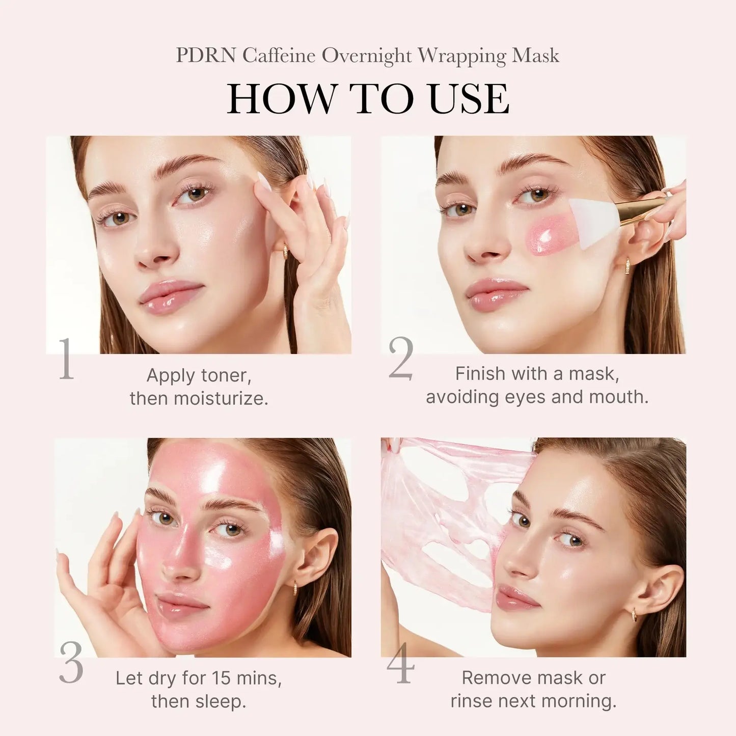 MEDICUBE PDRN Pink Caffeine Overnight Wrapping Mask 75ml