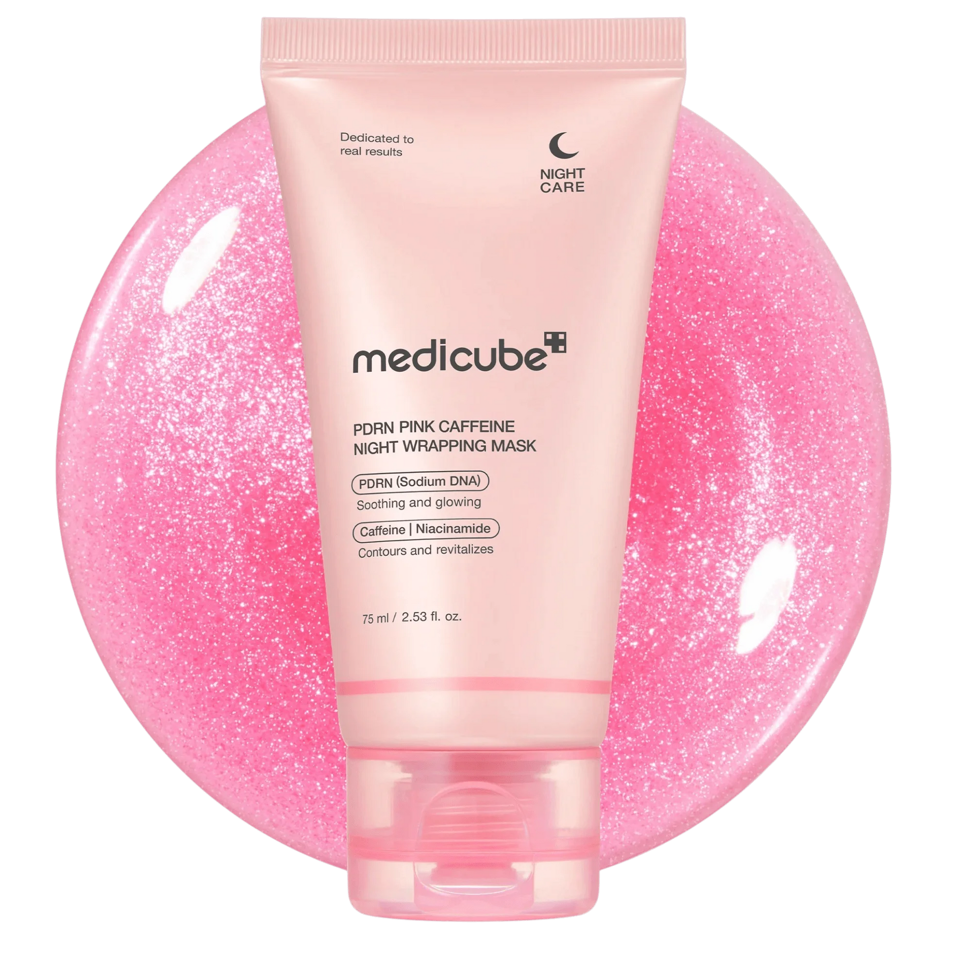 MEDICUBE PDRN Pink Caffeine Overnight Wrapping Mask 75ml
