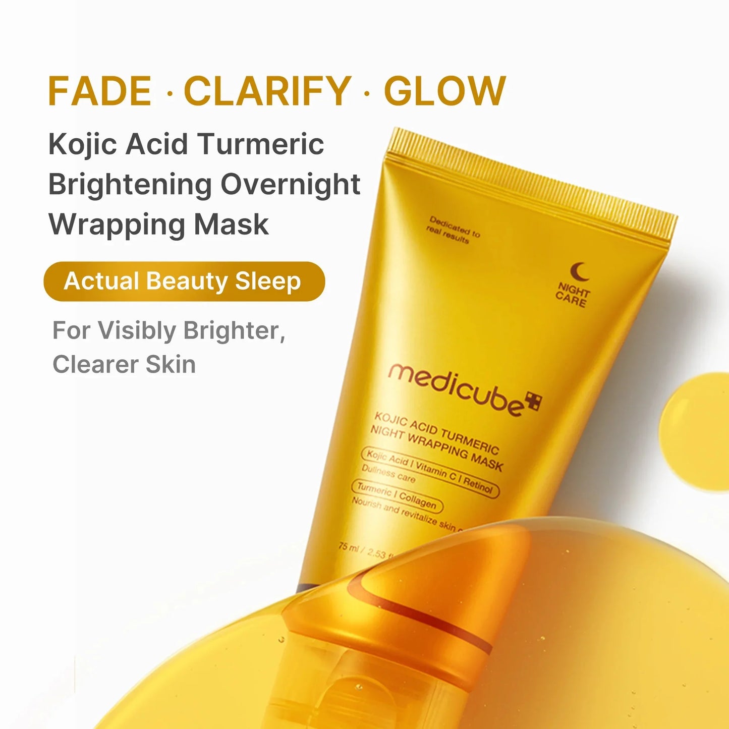 MEDICUBE Kojic Acid Turmeric Overnight Wrapping Mask 75ml