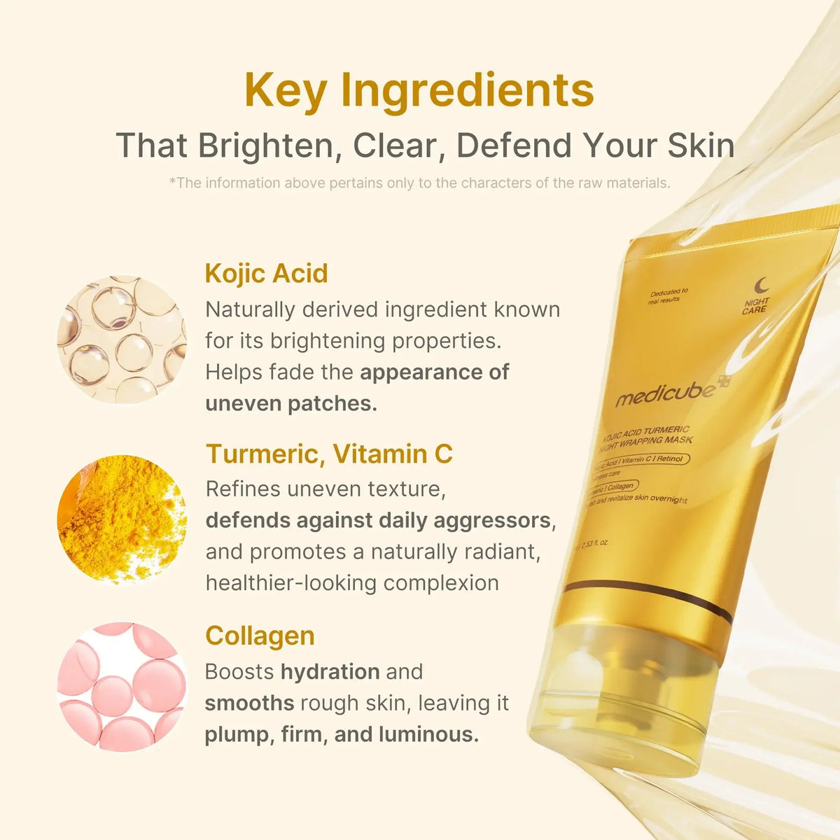 MEDICUBE Kojic Acid Turmeric Overnight Wrapping Mask 75ml