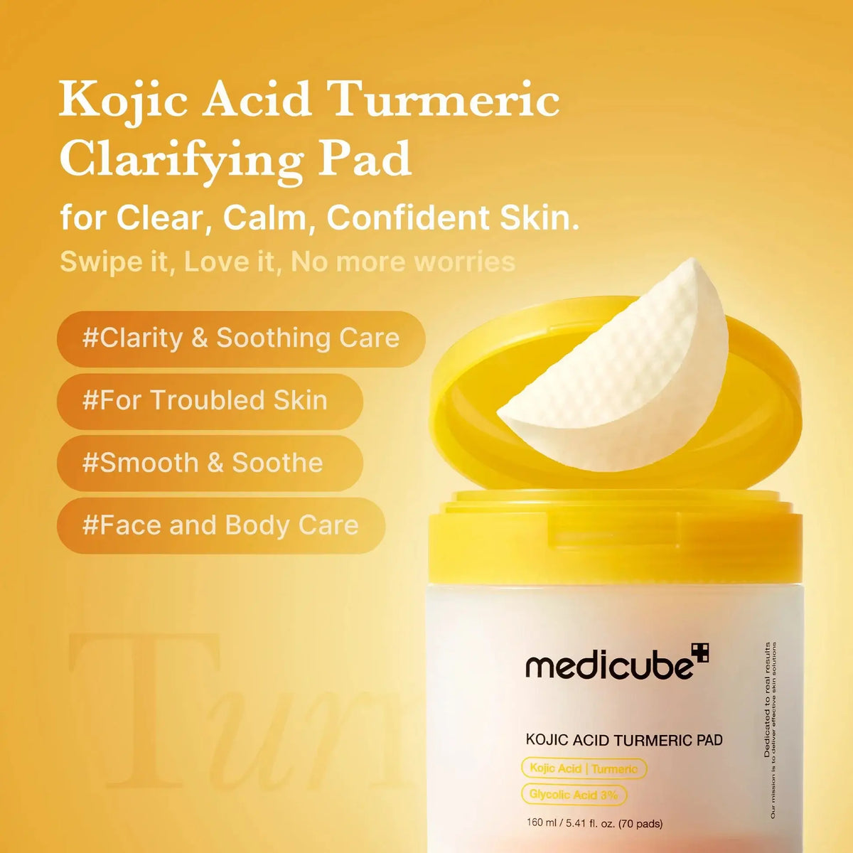 MEDICUBE Kojic Acid Turmeric Toner Pad 70pcs