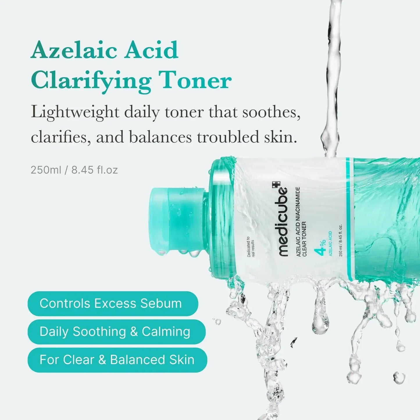 MEDICUBE Azelaic Acid Niacinamide Clarifying Clear Toner 250ml