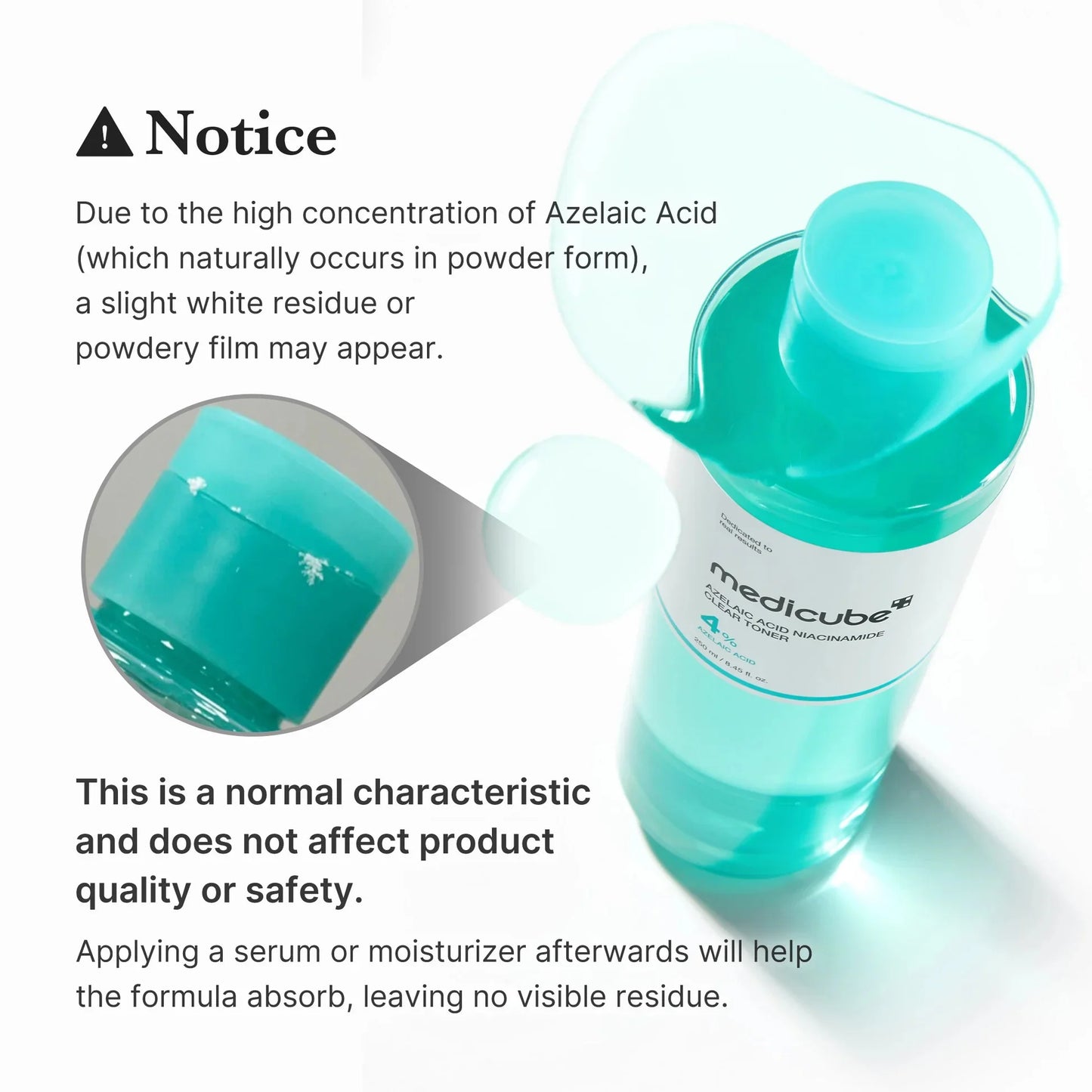 MEDICUBE Azelaic Acid Niacinamide Clarifying Clear Toner 250ml